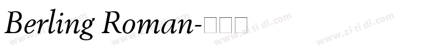 Berling Roman字体转换